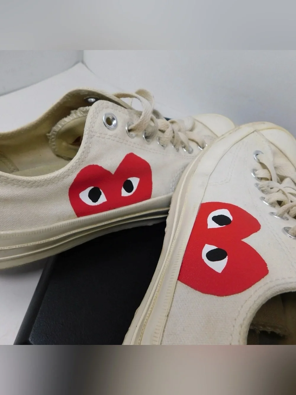 Comme Des Garcons x Converse Chuck Taylor Canvas Low-Top Sneakers Men’s 9 - Picture 5 of 9